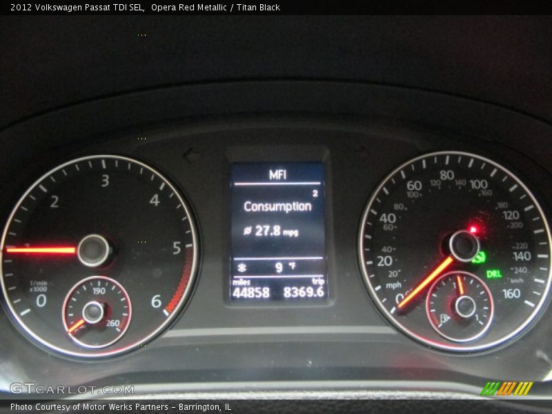 Opera Red Metallic / Titan Black 2012 Volkswagen Passat TDI SEL