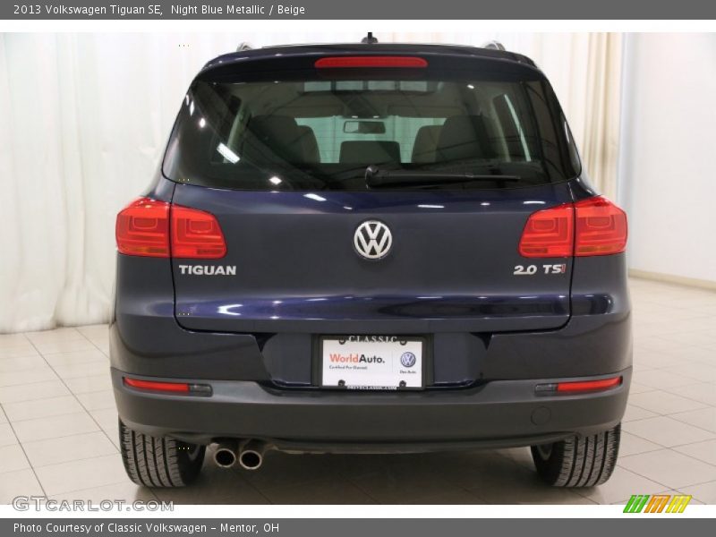 Night Blue Metallic / Beige 2013 Volkswagen Tiguan SE