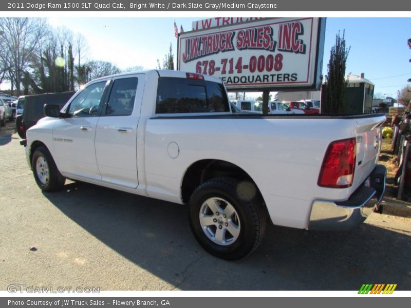 Bright White / Dark Slate Gray/Medium Graystone 2011 Dodge Ram 1500 SLT Quad Cab