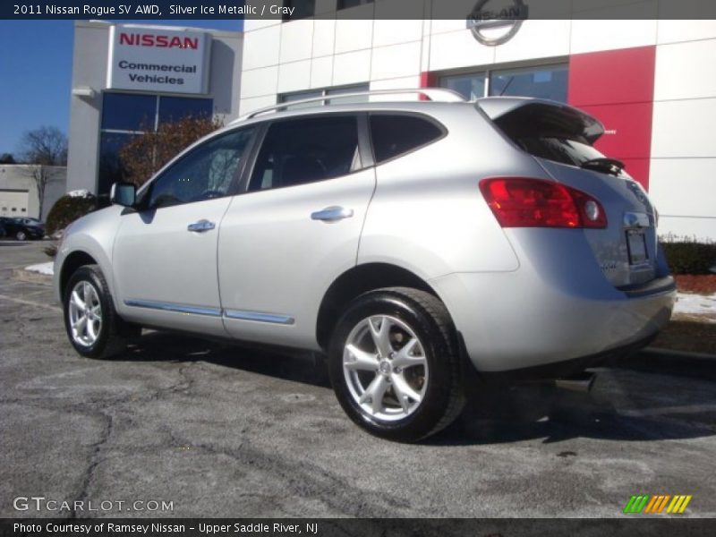 Silver Ice Metallic / Gray 2011 Nissan Rogue SV AWD