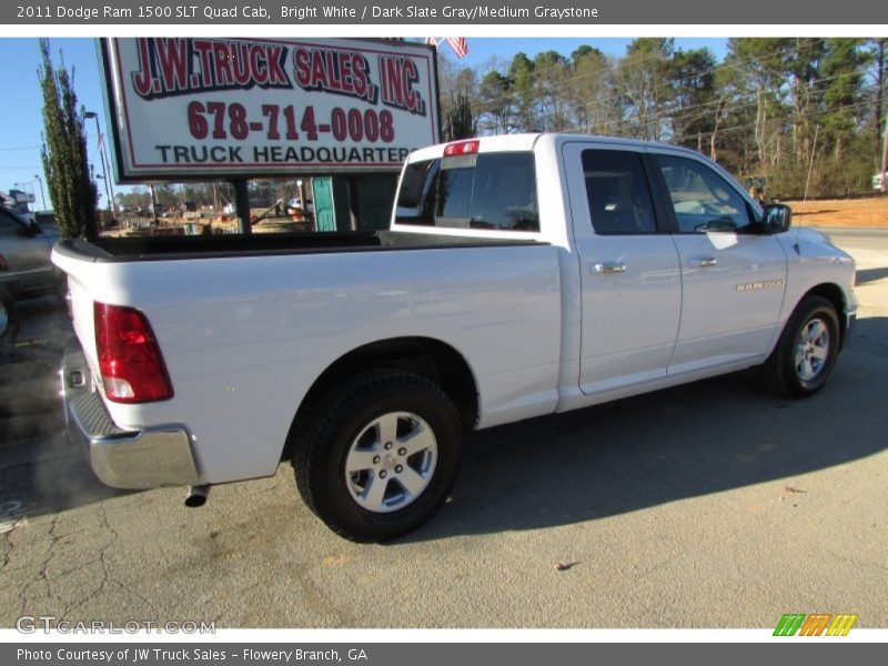 Bright White / Dark Slate Gray/Medium Graystone 2011 Dodge Ram 1500 SLT Quad Cab