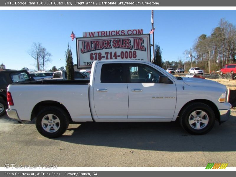 Bright White / Dark Slate Gray/Medium Graystone 2011 Dodge Ram 1500 SLT Quad Cab
