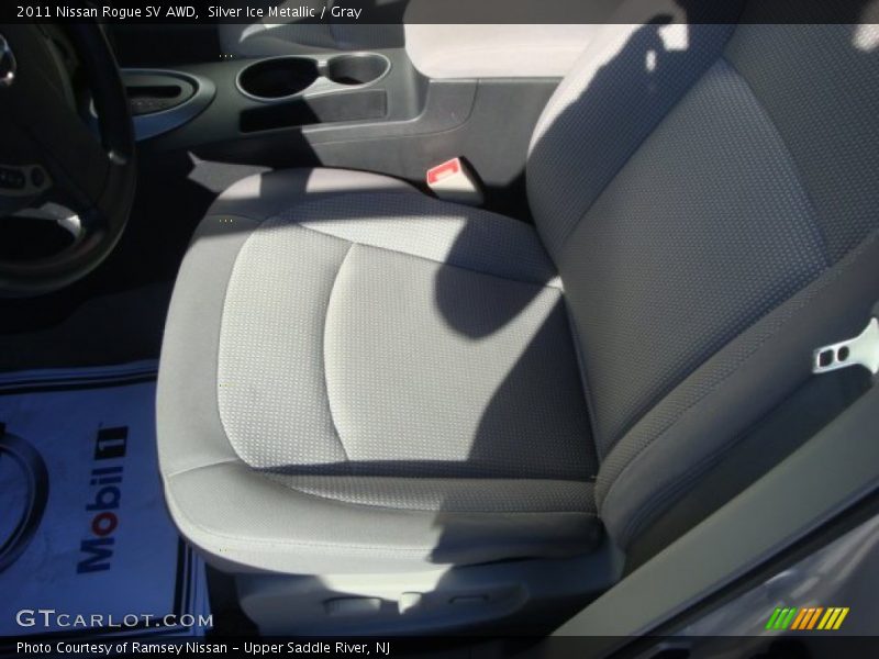 Silver Ice Metallic / Gray 2011 Nissan Rogue SV AWD