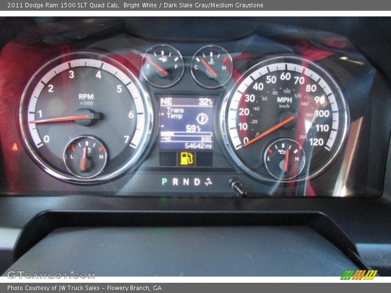 Bright White / Dark Slate Gray/Medium Graystone 2011 Dodge Ram 1500 SLT Quad Cab