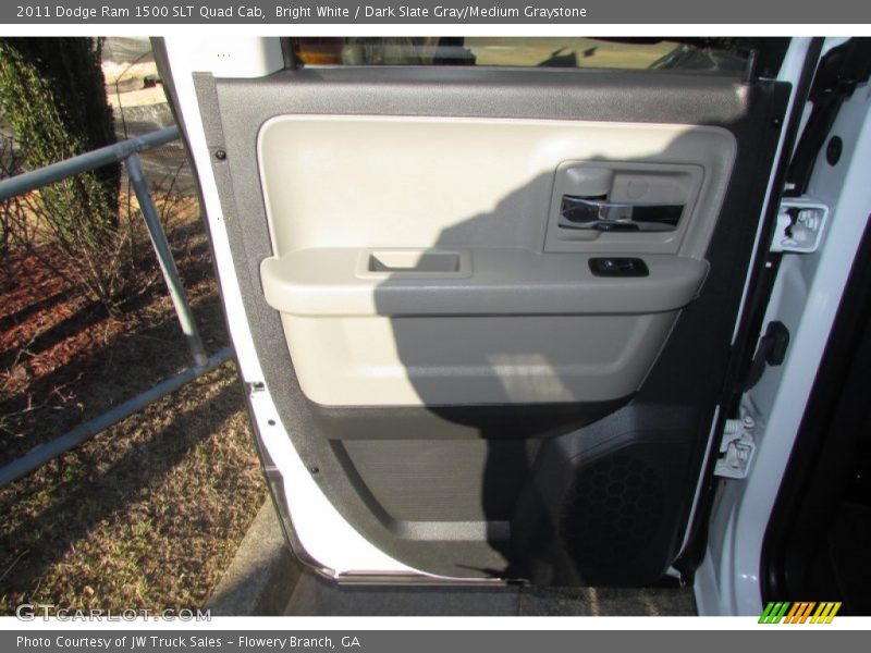 Bright White / Dark Slate Gray/Medium Graystone 2011 Dodge Ram 1500 SLT Quad Cab