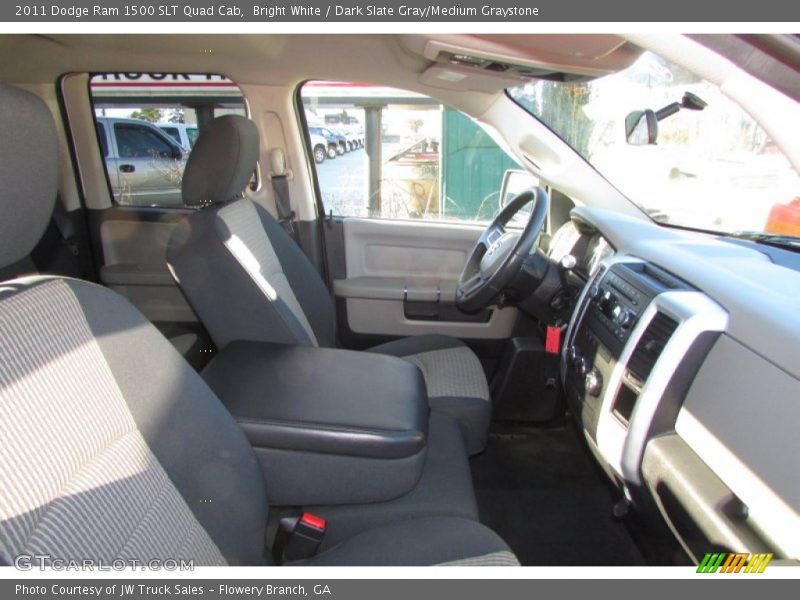 Bright White / Dark Slate Gray/Medium Graystone 2011 Dodge Ram 1500 SLT Quad Cab
