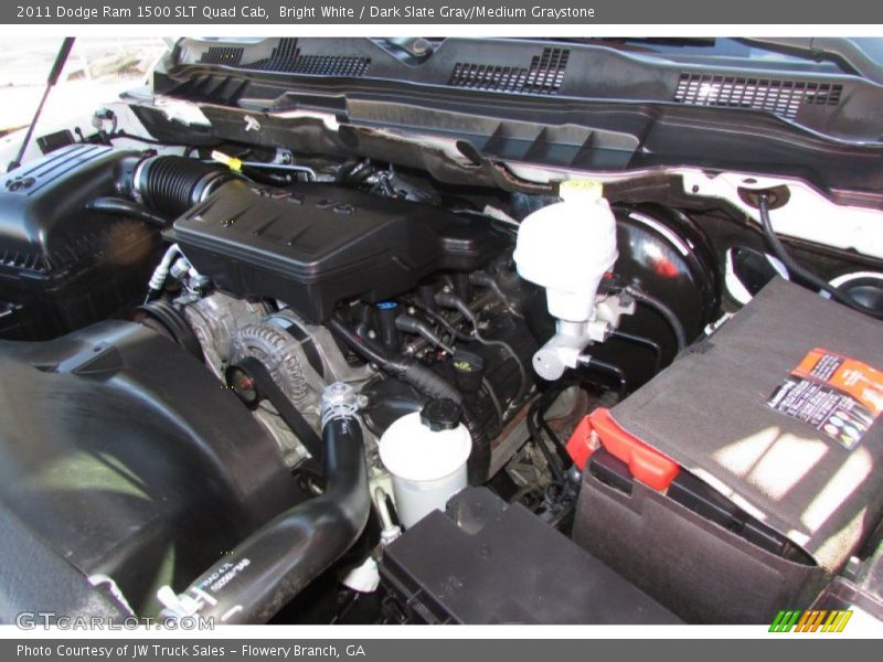 Bright White / Dark Slate Gray/Medium Graystone 2011 Dodge Ram 1500 SLT Quad Cab