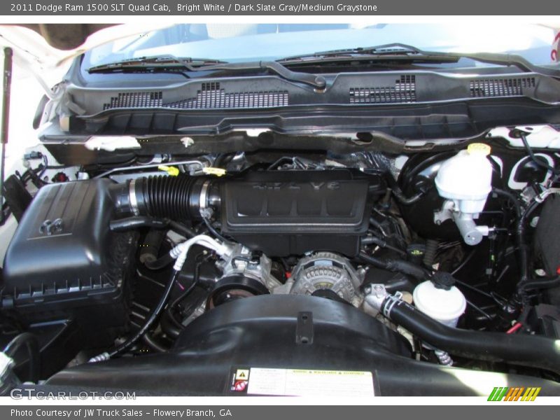 Bright White / Dark Slate Gray/Medium Graystone 2011 Dodge Ram 1500 SLT Quad Cab