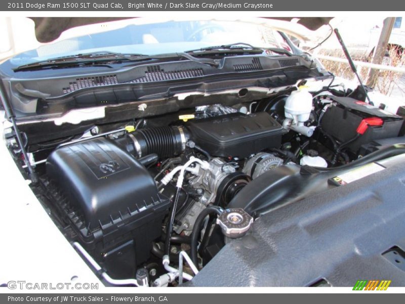 Bright White / Dark Slate Gray/Medium Graystone 2011 Dodge Ram 1500 SLT Quad Cab