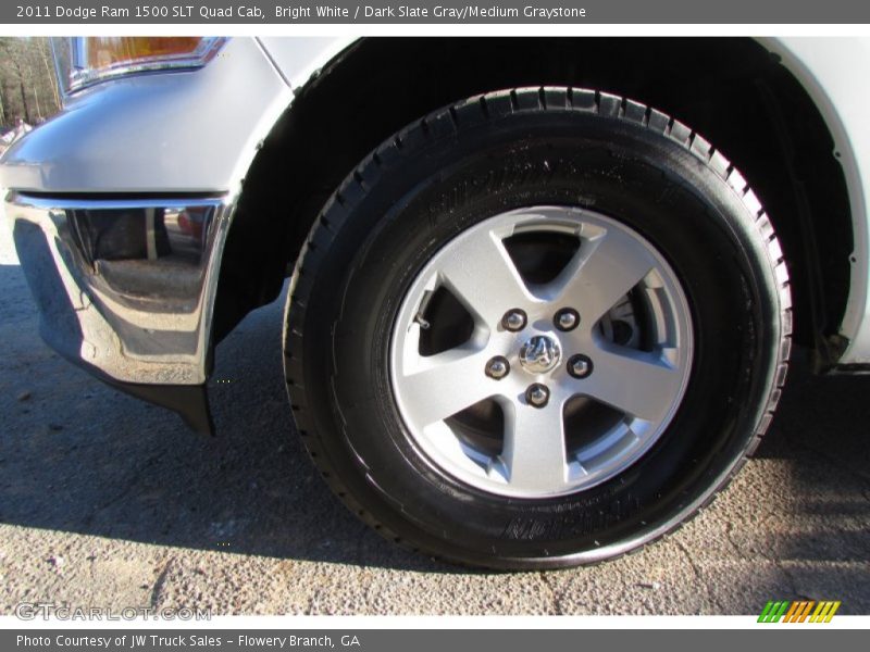 Bright White / Dark Slate Gray/Medium Graystone 2011 Dodge Ram 1500 SLT Quad Cab