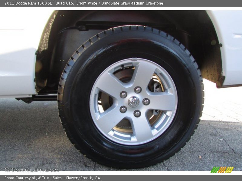 Bright White / Dark Slate Gray/Medium Graystone 2011 Dodge Ram 1500 SLT Quad Cab
