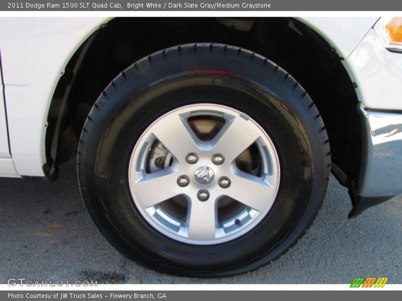 Bright White / Dark Slate Gray/Medium Graystone 2011 Dodge Ram 1500 SLT Quad Cab
