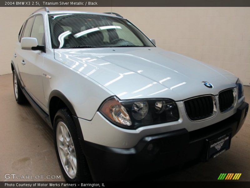 Titanium Silver Metallic / Black 2004 BMW X3 2.5i