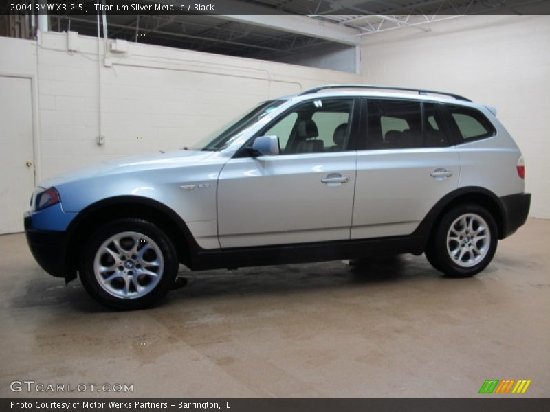 Titanium Silver Metallic / Black 2004 BMW X3 2.5i