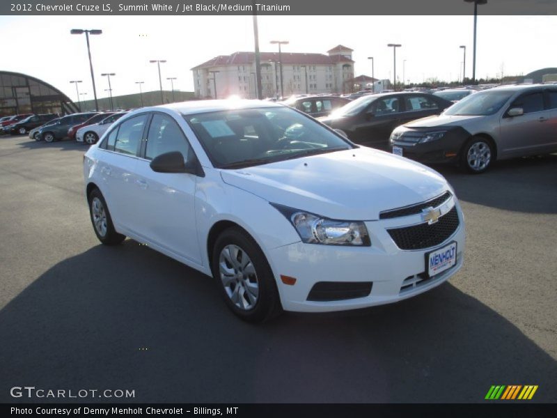 Summit White / Jet Black/Medium Titanium 2012 Chevrolet Cruze LS