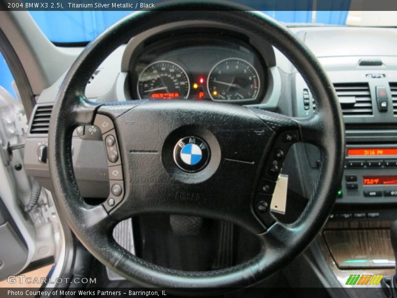 Titanium Silver Metallic / Black 2004 BMW X3 2.5i
