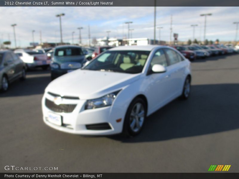 Summit White / Cocoa/Light Neutral 2012 Chevrolet Cruze LT