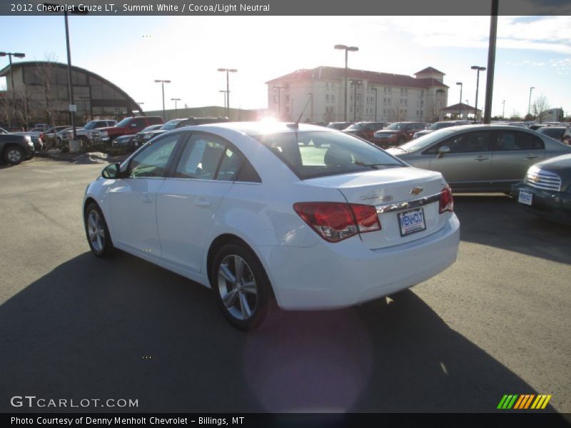Summit White / Cocoa/Light Neutral 2012 Chevrolet Cruze LT