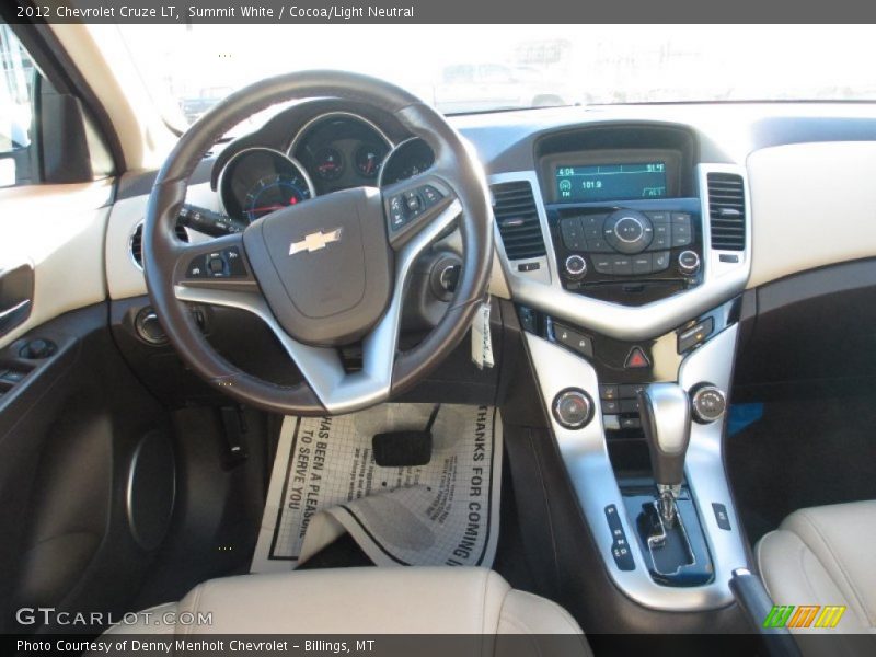 Summit White / Cocoa/Light Neutral 2012 Chevrolet Cruze LT