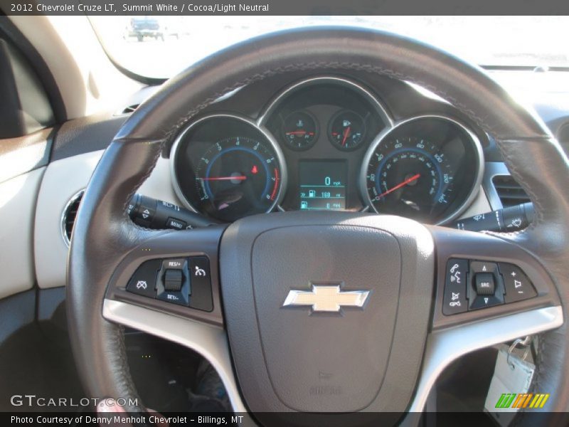 Summit White / Cocoa/Light Neutral 2012 Chevrolet Cruze LT