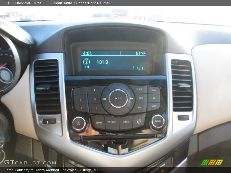 Summit White / Cocoa/Light Neutral 2012 Chevrolet Cruze LT