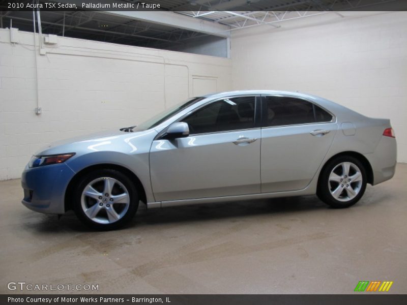 Palladium Metallic / Taupe 2010 Acura TSX Sedan