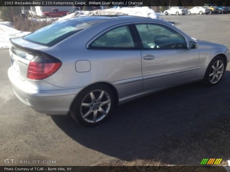 Brilliant Silver Metallic / Charcoal 2003 Mercedes-Benz C 230 Kompressor Coupe