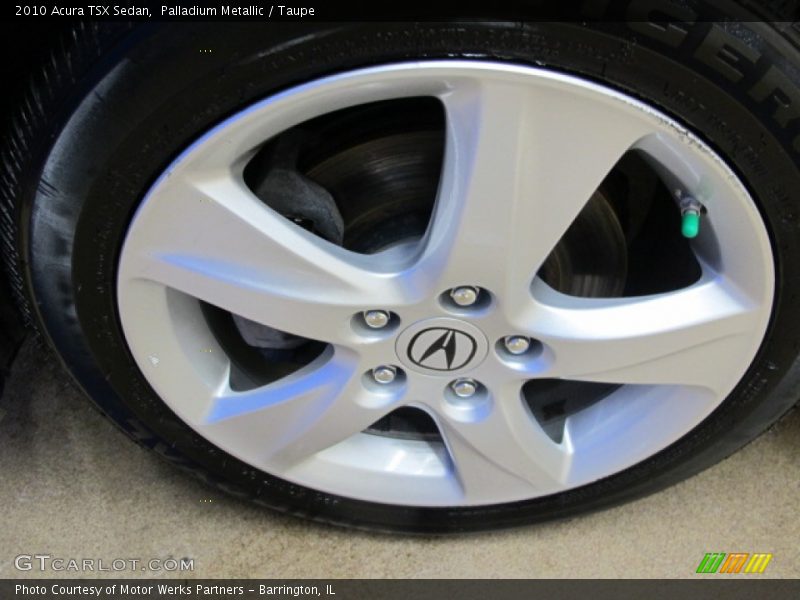 Palladium Metallic / Taupe 2010 Acura TSX Sedan