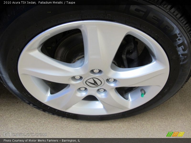 Palladium Metallic / Taupe 2010 Acura TSX Sedan