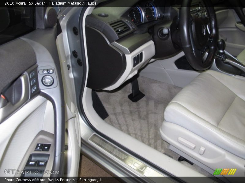 Palladium Metallic / Taupe 2010 Acura TSX Sedan