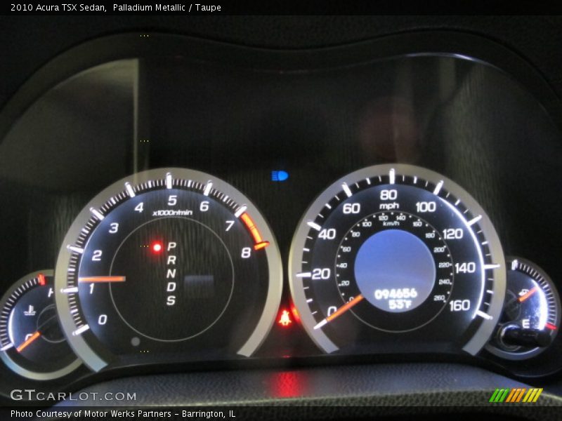 Palladium Metallic / Taupe 2010 Acura TSX Sedan
