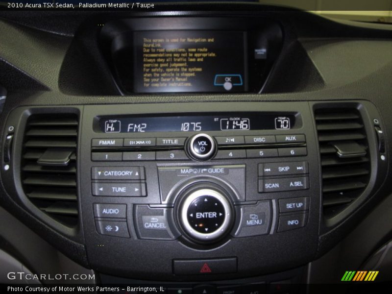 Palladium Metallic / Taupe 2010 Acura TSX Sedan
