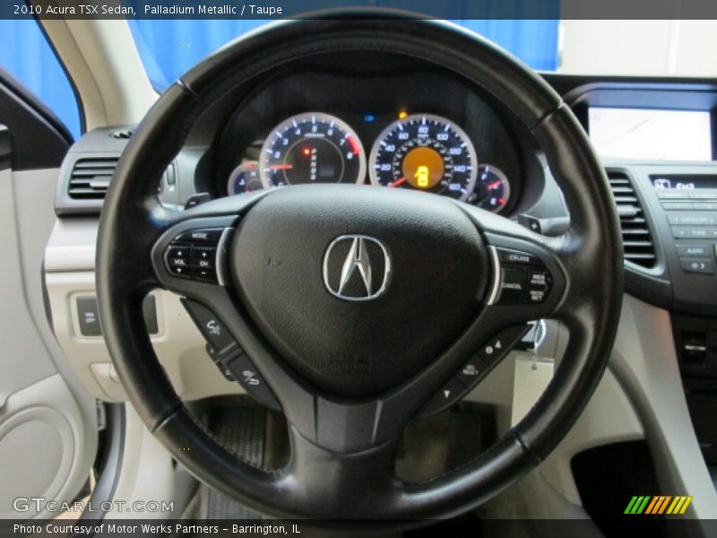 Palladium Metallic / Taupe 2010 Acura TSX Sedan