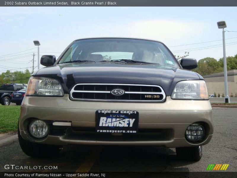 Black Granite Pearl / Black 2002 Subaru Outback Limited Sedan