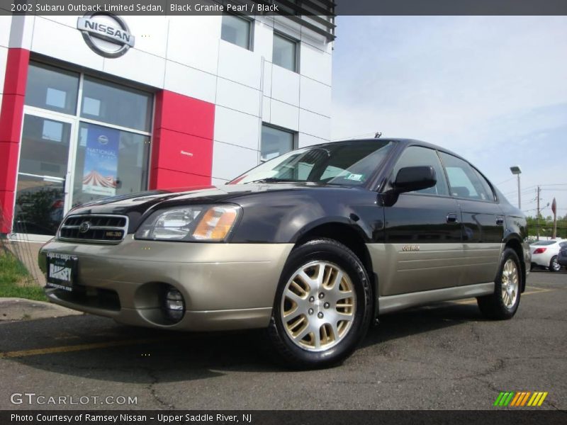 Black Granite Pearl / Black 2002 Subaru Outback Limited Sedan