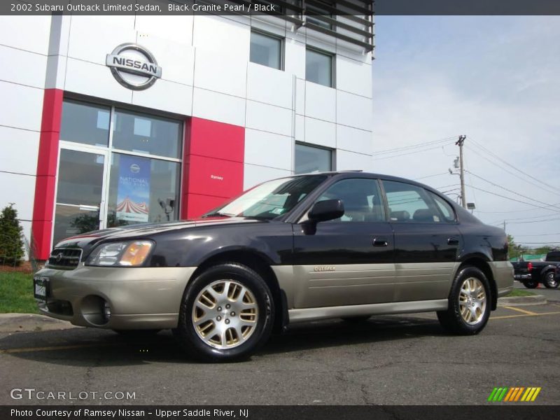 Black Granite Pearl / Black 2002 Subaru Outback Limited Sedan