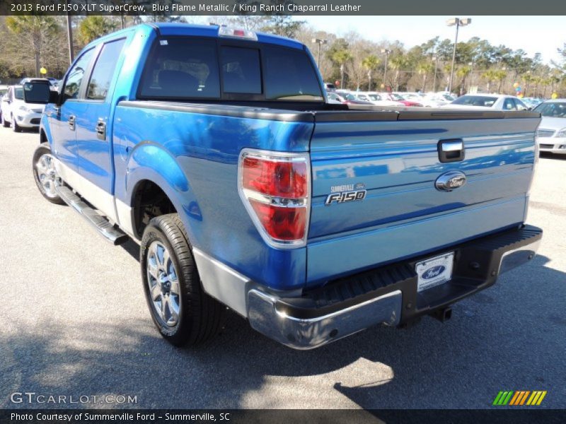 Blue Flame Metallic / King Ranch Chaparral Leather 2013 Ford F150 XLT SuperCrew