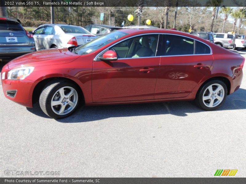 Flamenco Red Metallic / Soft Beige 2012 Volvo S60 T5
