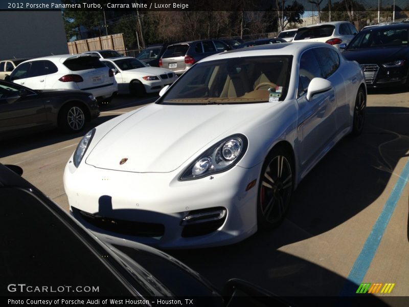 Carrara White / Luxor Beige 2012 Porsche Panamera Turbo