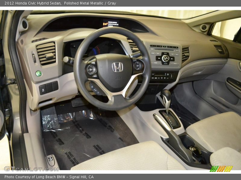 Polished Metal Metallic / Gray 2012 Honda Civic Hybrid Sedan