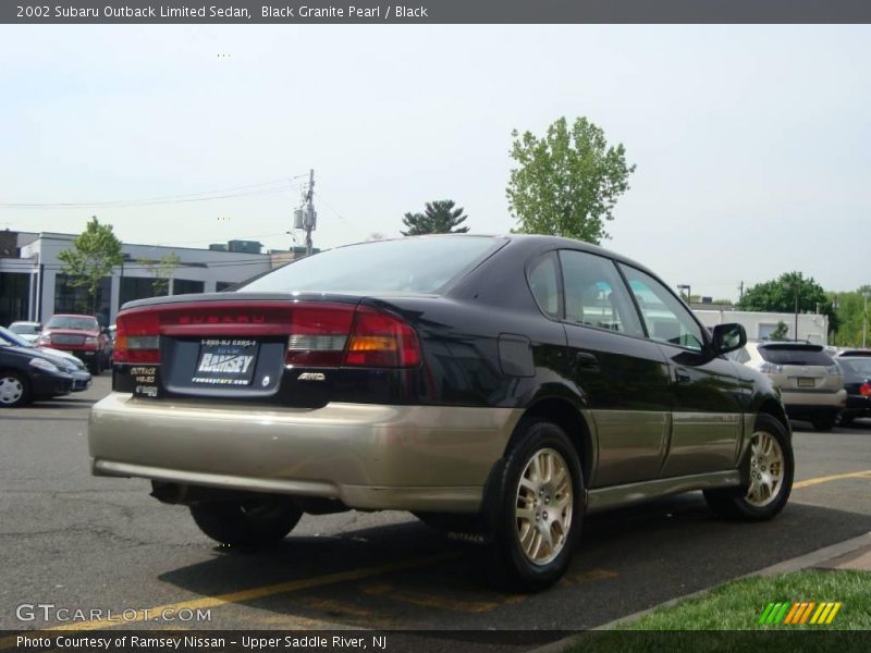 Black Granite Pearl / Black 2002 Subaru Outback Limited Sedan