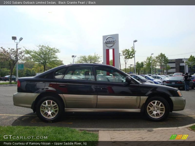 Black Granite Pearl / Black 2002 Subaru Outback Limited Sedan