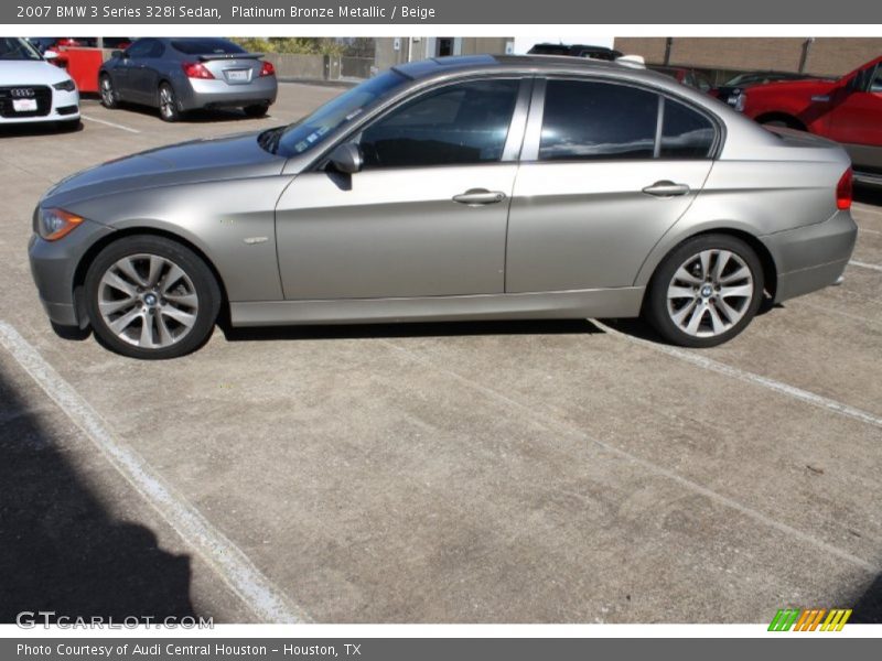 Platinum Bronze Metallic / Beige 2007 BMW 3 Series 328i Sedan