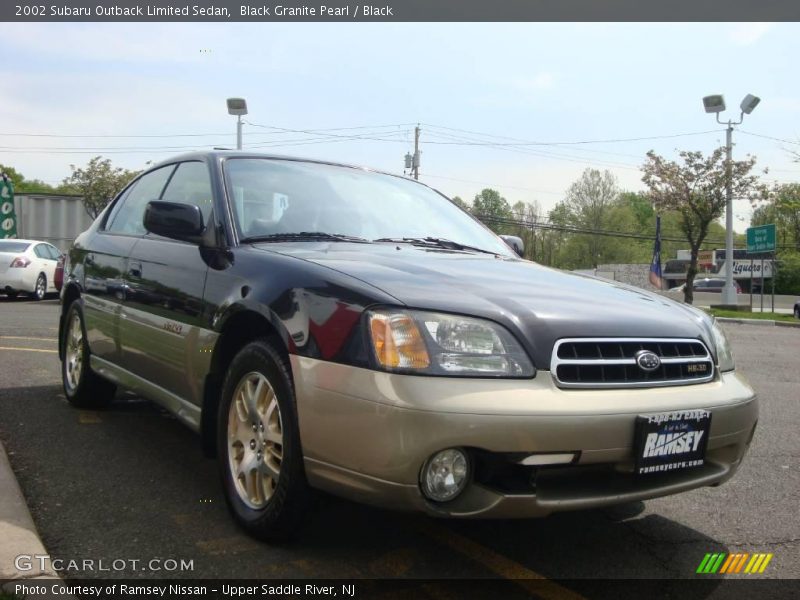 Black Granite Pearl / Black 2002 Subaru Outback Limited Sedan