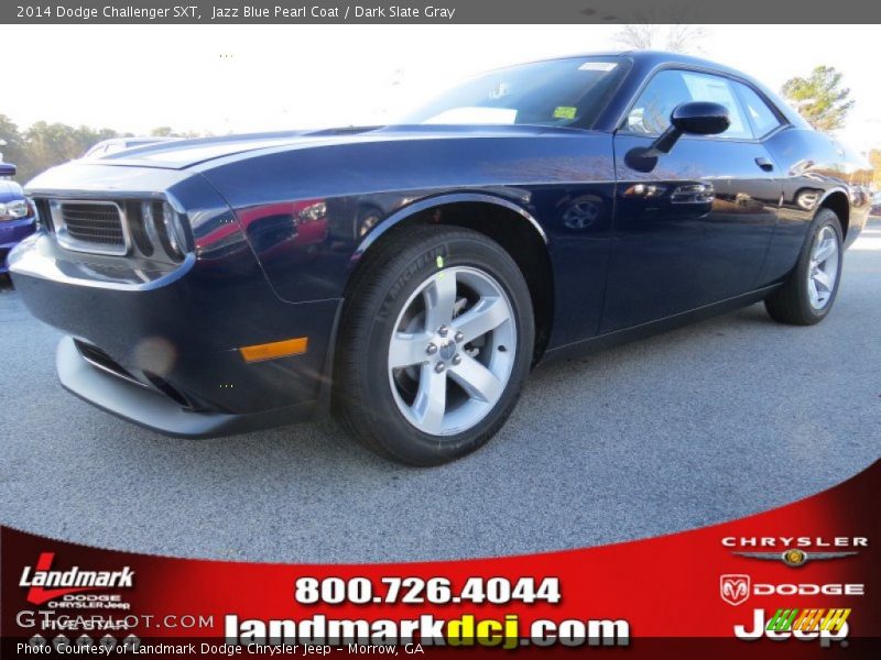 Jazz Blue Pearl Coat / Dark Slate Gray 2014 Dodge Challenger SXT