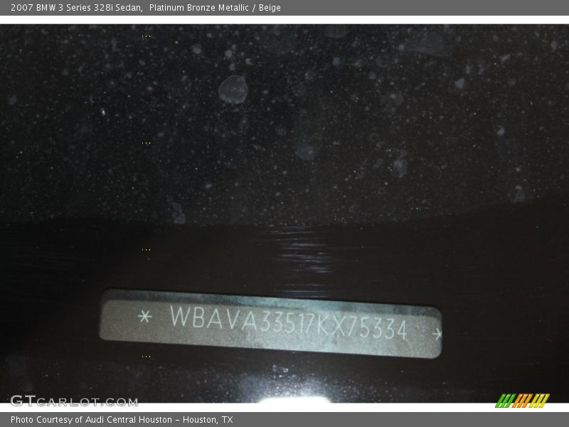 Platinum Bronze Metallic / Beige 2007 BMW 3 Series 328i Sedan
