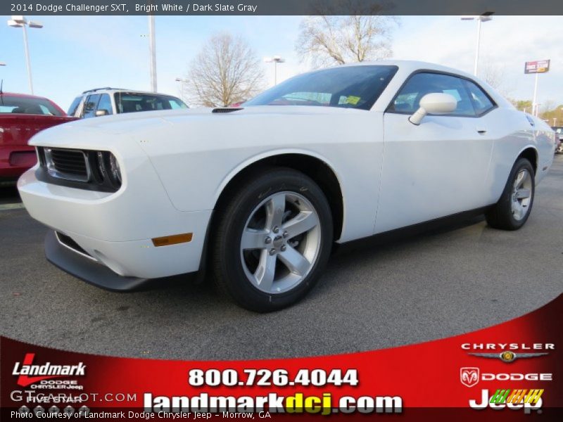 Bright White / Dark Slate Gray 2014 Dodge Challenger SXT