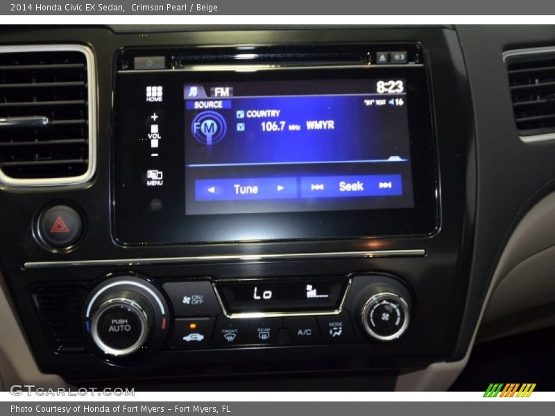 Crimson Pearl / Beige 2014 Honda Civic EX Sedan