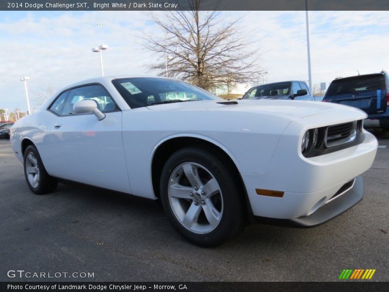Bright White / Dark Slate Gray 2014 Dodge Challenger SXT