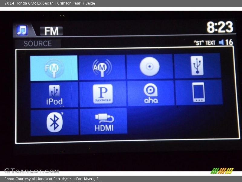 Crimson Pearl / Beige 2014 Honda Civic EX Sedan